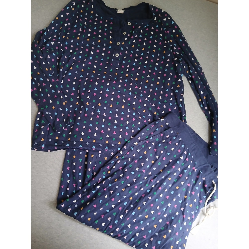 J Crew Pajama Set 3x Cotton Henley Long Sleeve Comfort Lounge Sleep Comfort
